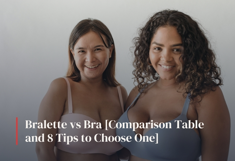 Woman wearing bralette and bra – bralette vs bra comparison made simple