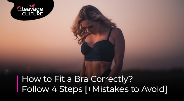 Girl in bra standing comfortably showing how to fit a bra correctly